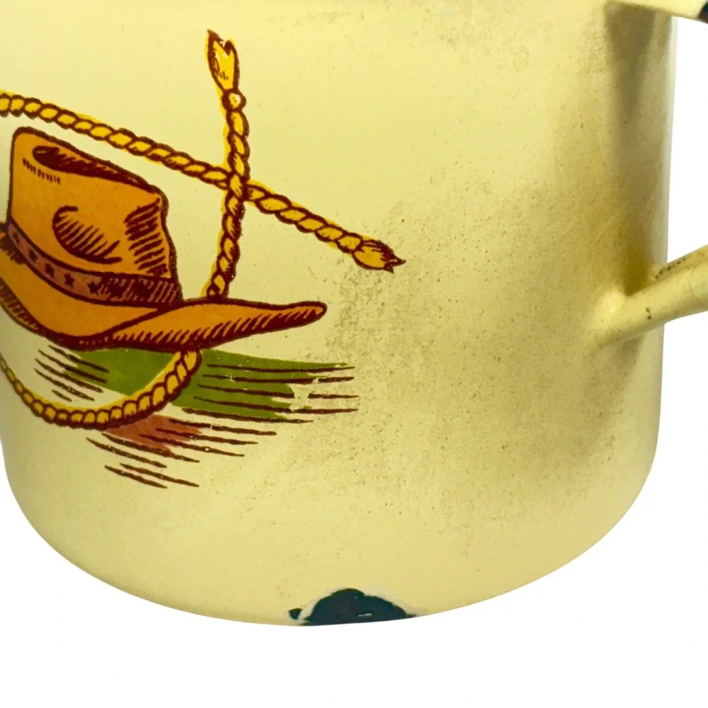Vintage Monterrey Western Ware‎ Enamelware Mugs Set of 2